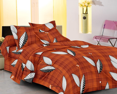 45% OFF on IWS Polycotton Printed Double Bedsheet 1 Double Bedsheet, 2 Pillow cover, Multicolor
