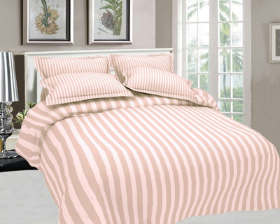 53% OFF on Fabloom Cotton Striped Single Bedsheet