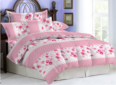 11% OFF on Bombay Dyeing Cotton Printed Double Bedsheet 1 Double Bedsheet, 2 Pillow Covers