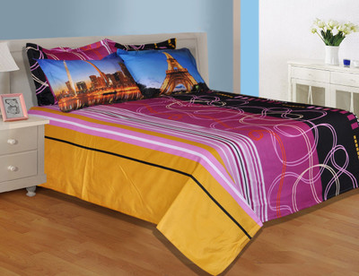 26% OFF on Salona Bichona Satin Striped King Bedsheet 1 Bedsheet, 2 Pillow Covers, Purple 26% OFF on Salona Bichona Satin Striped King Bedsheet 1 Bedsheet, 2 Pillow Covers, Purple