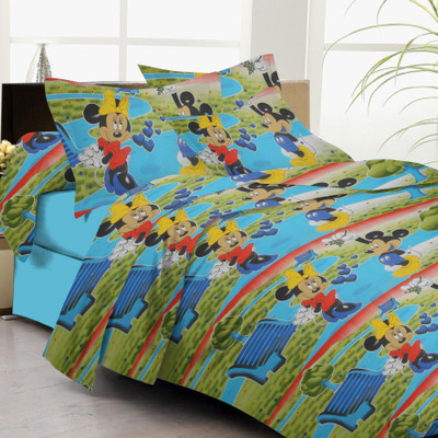 55% OFF on Lali Prints Cotton Floral Double Bedsheet