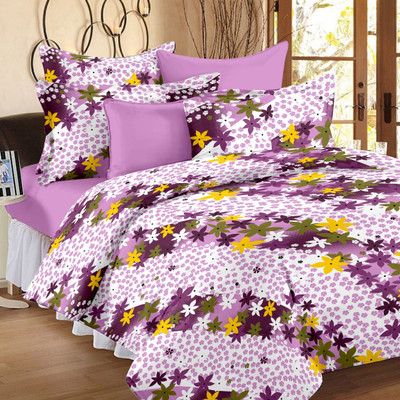 77% OFF on Ahmedabad Cotton Cotton Floral Single Bedsheet 1 Single Bedsheet & 1 Pillow Cover, Purple 77% OFF on Ahmedabad Cotton Cotton Floral Single Bedsheet 1 Single Bedsheet & 1 Pillow Cover, Purple