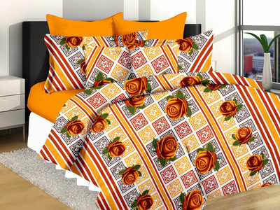 61% OFF on Metro Living Cotton Floral Double Bedsheet
