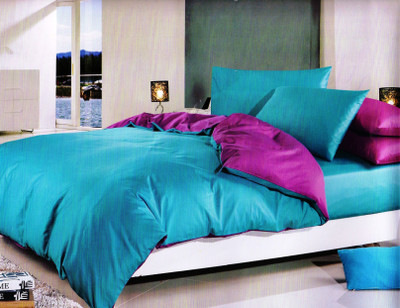 70% OFF on Rose Petal Cotton Solid Queen Bedsheet