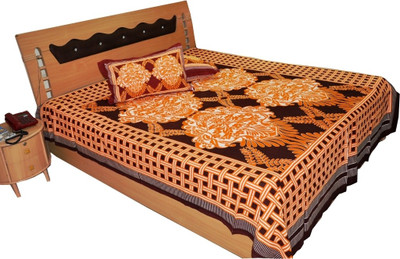 40% OFF on Jaipur Raga Cotton Checkered King Bedsheet
