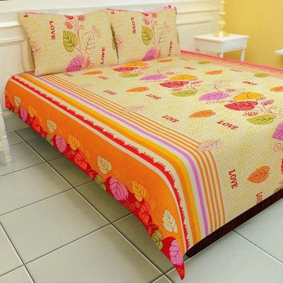 58% OFF on Carah Polyester Printed Double King Bedsheet