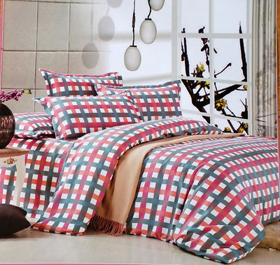 36% OFF on Phm Polycotton Checkered Double Bedsheet