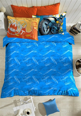 Portico New York Cotton Printed Single Bedsheet 1 Bed Sheet, 1 Pillow Covers, Blue