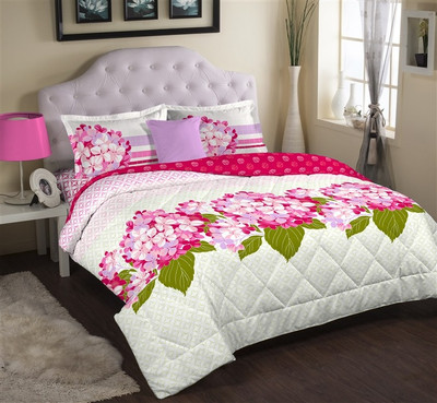 Portico New York Cotton Printed Single Bedsheet 1 Bed Sheet, 1 Pillow Covers, Multicolor