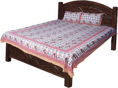 58% OFF on RajLaxmi Cotton Checkered Double Bedsheet