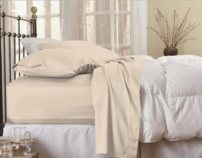 MYCK Cotton Solid Double Bedsheet