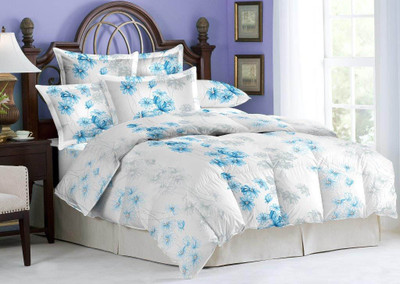 31% OFF on Bombay Dyeing Cotton Floral Double Bedsheet 1Double Bedsheet, 2Pillow Cover, Blue