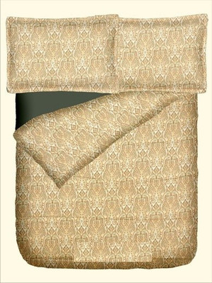 47% OFF on RR Textile House Cotton, Satin Printed King Bedsheet 1Bedsheet, 2PillowCover, Brown