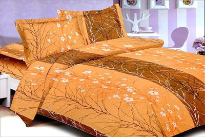 50% OFF on Aalidhra Techtex Cotton Floral Double Bedsheet
