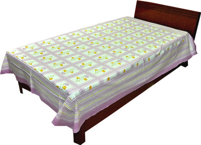 77% OFF on Shop Rajasthan Cotton Checkered Single Bedsheet