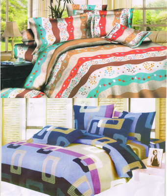 62% OFF on Z Decor Polycotton Printed Double Bedsheet