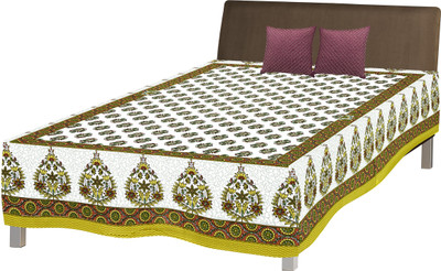 49% OFF on RajLaxmi Cotton Floral Single Bedsheet