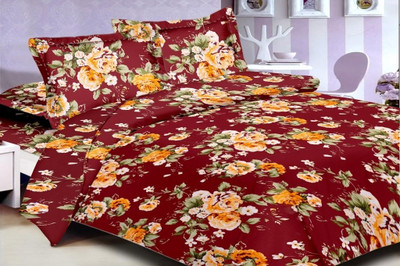 34% OFF on Royal Crust Cotton Floral Double Bedsheet