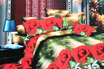 37% OFF on Magic Home Cotton Floral Double Bedsheet