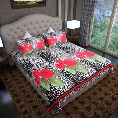 67% OFF on Graffiti Home Cotton Printed Double King Bedsheet