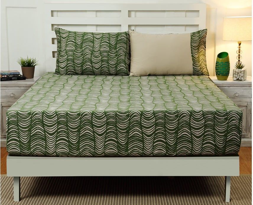 Maspar Cotton Geometric King Bedsheet