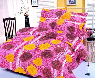 49% OFF on Octane Cotton Floral Double Bedsheet