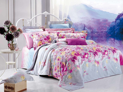 14% OFF on Zyne Cotton Abstract King Bedsheet