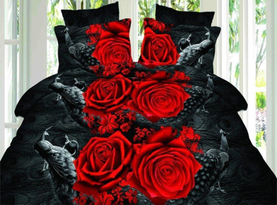 50% OFF on Dexim Polyester Silk Blend Floral Double Bedsheet Bed Sheet With Two Pillow Cover, Black, Red 50% OFF on Dexim Polyester Silk Blend Floral Double Bedsheet Bed Sheet With Two Pillow Cover, Black, Red