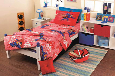 Portico New York Cotton Printed Single Bedsheet 1 Bed Sheet, 1 Pillow Covers, Red