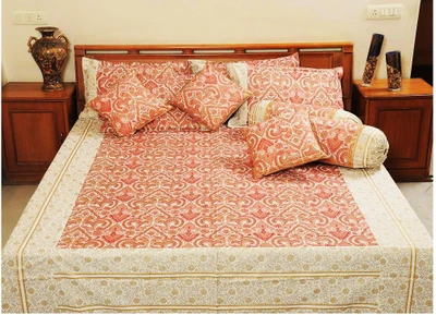 55% OFF on Heritagefabs Cotton Printed Double Bedsheet