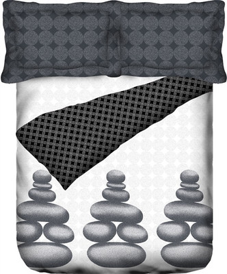 Portico New York Cotton Printed Single Bedsheet 1 Bed Sheet, 1 Pillow Covers, Black||White Portico New York Cotton Printed Single Bedsheet 1 Bed Sheet, 1 Pillow Covers, Black||White