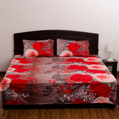 64% OFF on JR Print Polycotton Printed Double Bedsheet