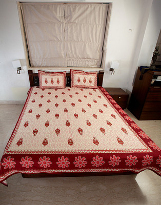 61% OFF on Jodhaa Cotton Printed Double Bedsheet