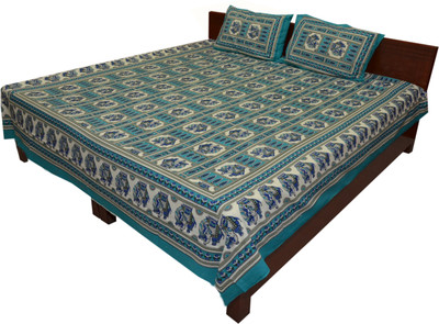65% OFF on RajLaxmi Cotton Checkered Double Bedsheet
