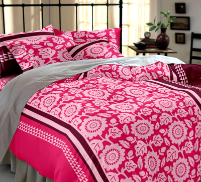 25% OFF on Dreamscape Cotton Floral Double Bedsheet 1 Bedsheet, 2 Pillow Covers, Pink 25% OFF on Dreamscape Cotton Floral Double Bedsheet 1 Bedsheet, 2 Pillow Covers, Pink