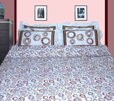 10% OFF on Petals Cotton, Satin Geometric Double King Bedsheet 10% OFF on Petals Cotton, Satin Geometric Double King Bedsheet