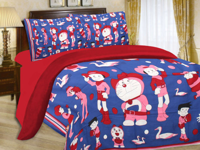 20% OFF on Floroscent Cotton Graphic Double Bedsheet