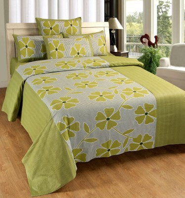 37% OFF on ExpressionsHome Cotton Floral Double Bedsheet 1 Bedsheet, 2 Pillow Covers, Green 37% OFF on ExpressionsHome Cotton Floral Double Bedsheet 1 Bedsheet, 2 Pillow Covers, Green