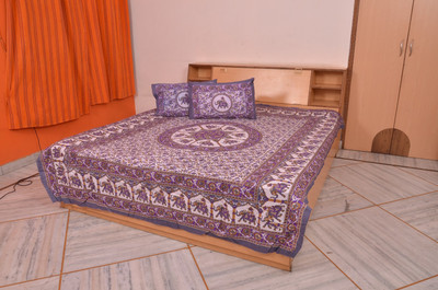 60% OFF on Handicana Cotton Printed Double Fitted Bedsheet 60% OFF on Handicana Cotton Printed Double Fitted Bedsheet
