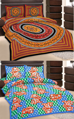 50% OFF on Rangasthali Cotton Printed Double Bedsheet