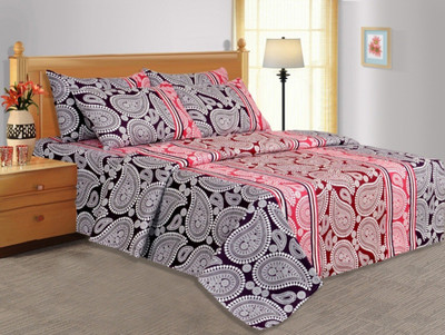 24% OFF on Salona Bichona Cotton Paisley Single Bedsheet 1 Single Bedsheet, 1 Pillow cover, Multicolor