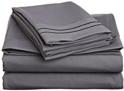 25% OFF on Amrich Cotton Solid Queen Fitted Bedsheet