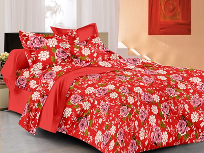 68% OFF on Ahmedabad Cotton Cotton Floral Double Bedsheet 1 double bedsheet, 2 pillow covers, Red 68% OFF on Ahmedabad Cotton Cotton Floral Double Bedsheet 1 double bedsheet, 2 pillow covers, Red