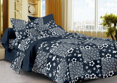 50% OFF on La Fleur Cotton Floral Double Bedsheet