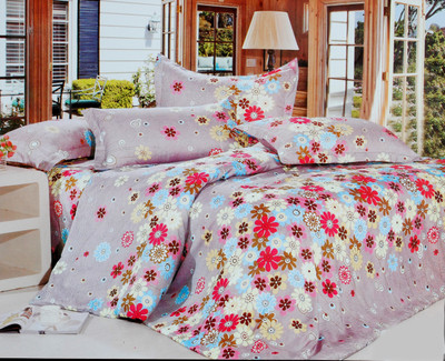 63% OFF on Valtellina Polyester Floral Double King Bedsheet