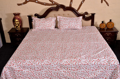 61% OFF on Floor Fashion Cotton Printed Double Bedsheet 1 Double Bedsheet, 2 Pillow Cover, Multicolor