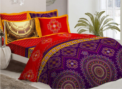 Bombay Dyeing Cotton Printed Double Bedsheet 1 Bedsheet, 2 Pillow Covers Bombay Dyeing Cotton Printed Double Bedsheet 1 Bedsheet, 2 Pillow Covers