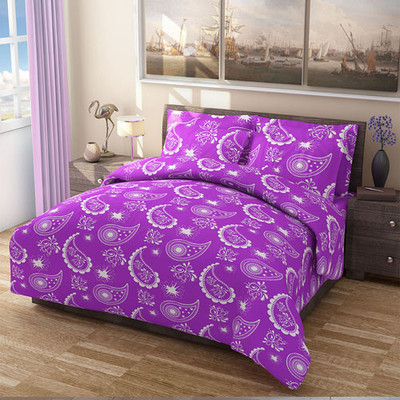 By Adab Cotton Paisley King Bedsheet