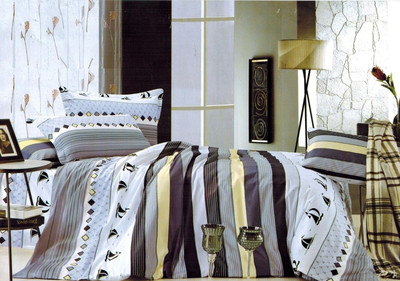 31% OFF on Enfin Homes Cotton Printed Double Bedsheet 1 Bedsheet, 2 Pillow Covers, Grey