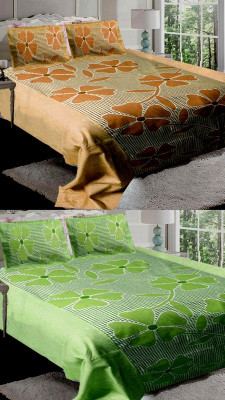 50% OFF on Shopgrab Cotton Floral Double Bedsheet